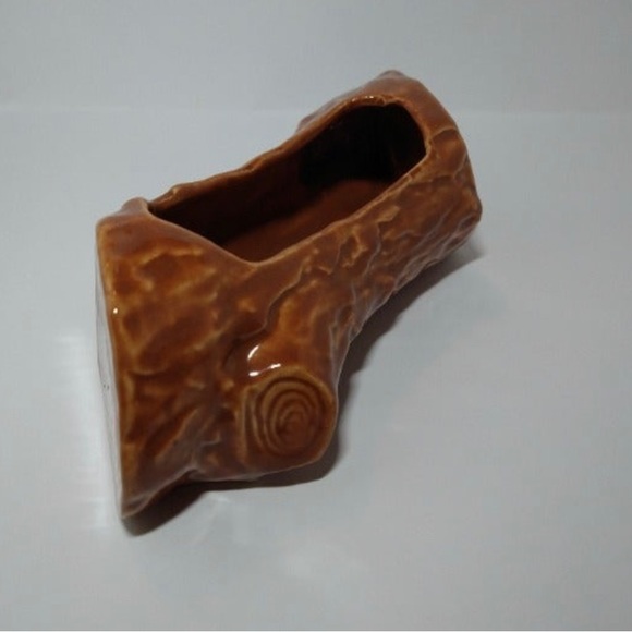 Vintage boho plant, succulent, flower, cactus pot planter Tree Log, masculine - Picture 6 of 10